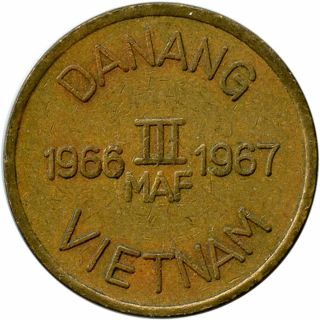 1966 - 1967 Camp Horn (danang),  Vietnam Us Military 5¢ Trade Token