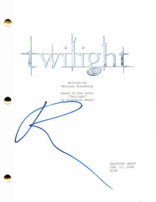 Robert Pattinson Signed Autograph - Twilight Full Movie Script - The Batman