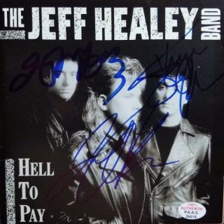 Rare The Jeff Healey Band Group Signed Cd Cover Paas