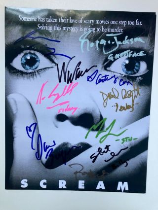 Scream 8x10 Photo Cast Signed By Most Wes Craven Auto