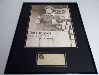 Lucille Ball Signed Framed 16x20 Photo Display I Love Lucy Vitameatavegemin