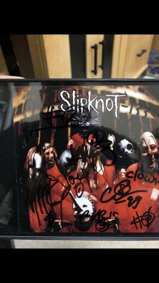 Slipknot Debut Cd Booklet Signed By All 9 (no Cd)