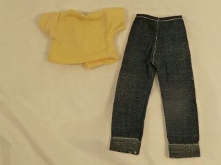 Vintage Vogue Jill 1959 3215 Denim Jeans And Yellow Jersey Top Tagged