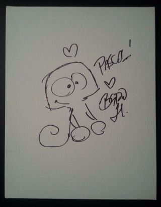 Byron Howard Authentic Hand - Signed Tangled Pascal Sketch 11x14 Canvas