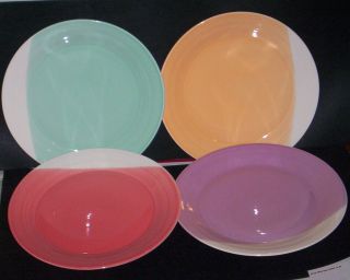 Royal Doulton 1815 Bright Colors Mixed Patterns Dinner Plates Set Of 4