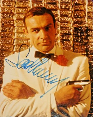 1980s Sean Connery Hand - Signed Photo James Bond Goldfinger Very Rare