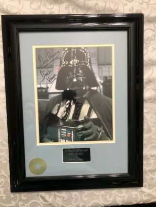 Disney Framed Star Wars Dave Prowse,  Darth Vader Signed / Autographed 8x10 Photo