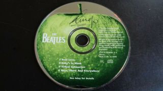 The Beatles Autograph Ringo Starr Signed Real Love Cd Single.  A Great Signature