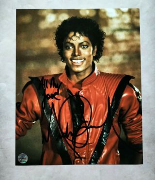 Michael Jackson Hand Signed Autograph 8x10 Photo Thriller