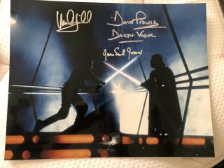 James Earl Jones,  Dave Prowse,  Mark Hamill Star Wars Signed Photo.