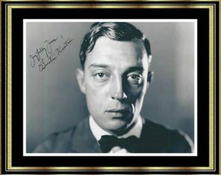 Ultra Rare Buster Keaton Comedy Legend Hand - Signed Autograph