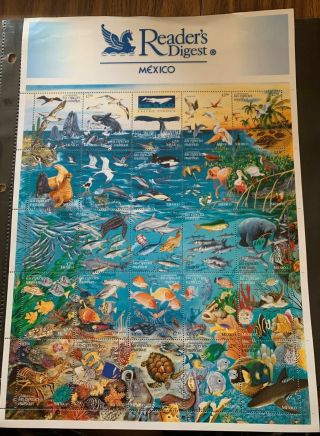 Mexico 1998 Mnh Marine Life Sheet