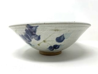 Vtg Mid Century Studio Pottery Asian Style Large Serving Rice Ramen Bowl Signed