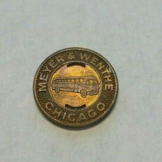 Manufactures Sample Transit Token Ms 22e Meyer & Wenthe Chicago Allocated Token