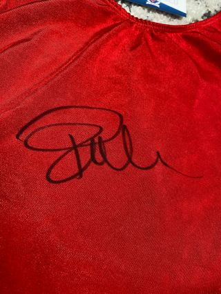 Pamela Anderson Signed Red Swimsuit Baywatch BAS Beckett Witnessed 2