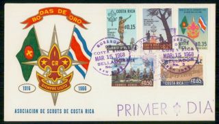 Mayfairstamps Costa Rica Fdc 1968 Boy Scouts Combo Siempre Listo First Day Cover