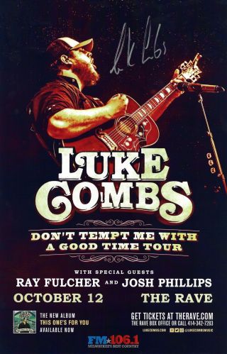 Luke Combs Autographed Concert Poster