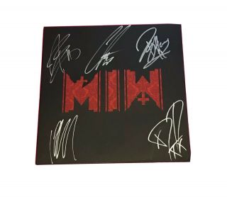 Motionless In White Band Autographed Signed Vinyl Record Lp Exact Proof