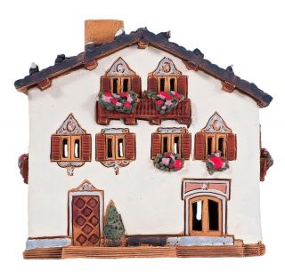 Ceramic Tealight Holder Historic House in Garmisch - Partenkirchen 10 cm © Midene 2