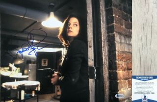 Jodie Foster Signed Classic Silence Of The Lambs 11x14 Photo Beckett Bas