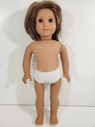 American Girl Doll,  Brown Eyes And Light Brown Hair Dark Skin Tone - Hand
