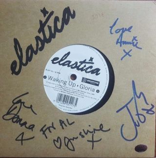 " Elastica " Group Signed 45 Cover Paas