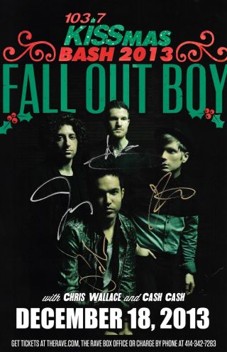 Fall Out Boy Autographed Concert Poster