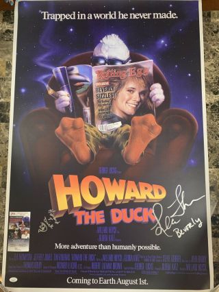 Lea Thompson & Ed Gale Dual Signed Howard The Duck 27x40 Full Size Poster Jsa Co