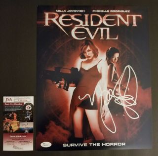 Milla Jovovich Authentic Hand - Signed Resident Evil 11x14 Photo (jsa)