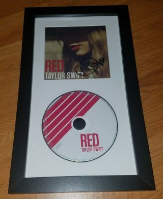 Taylor Swift Framed Signed Red Cd Booklet Authentic Autograph From Taylor 