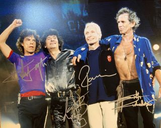 Rolling Stones Autographed Photo 8 X 10 W/coa Keith Richards Mick Jagger