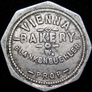 1912 Webster City Iowa Good For Token Vienna Bakery 1 Loaf Of Bread