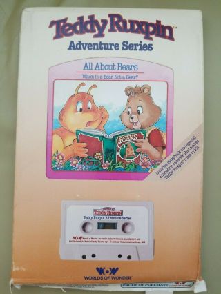 Teddy Ruxpin All About Bears Vintage Book & Tape / Cassette Set 1985