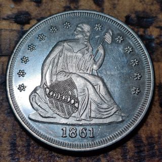 1861 Re Strike Confederate States Of America Half Dollar Coin Token Csa Die