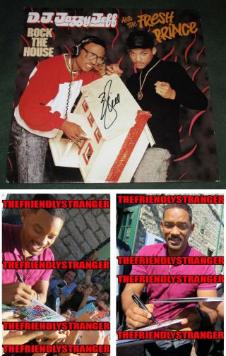 Will Smith Signed Jazzy Jeff & Fresh Prince " Rock The House " Album Lp Proof