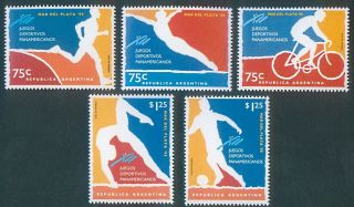 Argentina - 1995 - 12th Pan - American Sports Games - Serie Of 5 Values - Mnh -