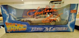 Christopher Lloyd Signed Back To The Future Delorean 1:18 Diecast