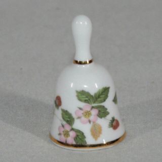 Rare Vintage Discontinued Wedgwood Wild Strawberry Mini / Miniature Table Bell