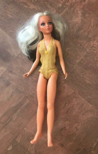 Vintage 1974 Ideal Tiffany Taylor Doll With Swimsuit One Shoe 17 " Tall
