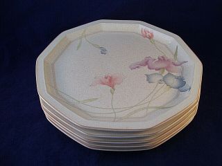 Vintage Mikasa Craft Magic Moods (5) Dinner Plates Dq - 201 Retired Pattern