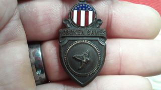Vintage Antique Hoboken Games N.  J.  Track & Field 1 Mile Run Enamel Medal