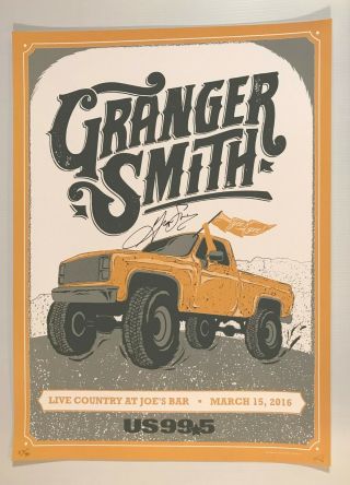Granger Smith Autographed Limited Edition Screen Printed Poster