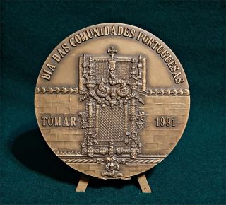 Antique Bronze Medal Day of Portugal Day of Camões and Communities 2