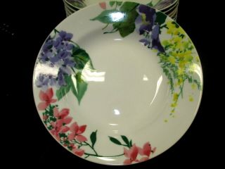 (8) Savoir Vivre Meadow Splendor Ya053 Rim Soup Bowls 8.  25 " Japan Rimmed Floral