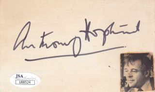 Anthony Hopkins Signed 3x5 Index Card Actor/silence Of The Lambs Jsa U88524