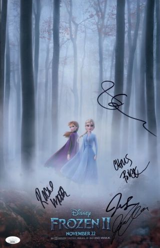 Idina Menzel Cast X5 Signed 11x17 Photo Frozen 2 In Person Autograph Jsa