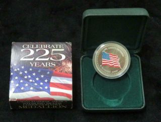 Celebrate 225 Years Of United States Of America Sterling Silver Medallion & Box