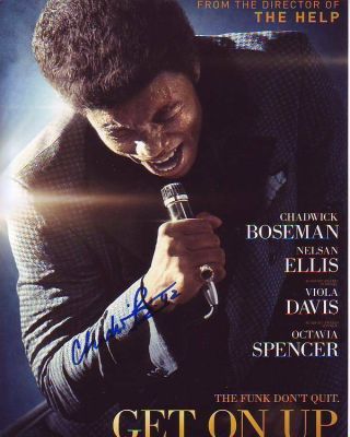 Chadwick Boseman Signed Autographed 8x10 Get On Up James Brown Photograph