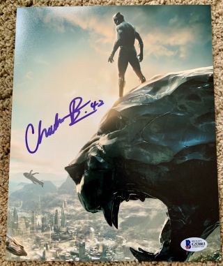 Rare Chadwick Boseman Signed Black Panther 8x10 Photo Autograph Marvel Beckett