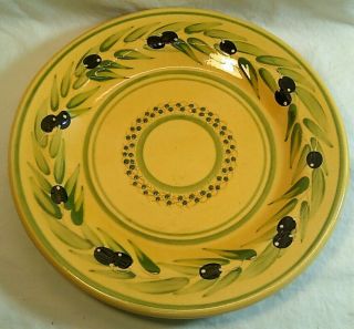 Terre E Provence France Hand Painted Olives 11 1/2 " Large Dinner Serving Plate